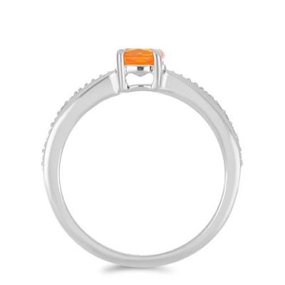 BUY 925 SILVER NATURAL ORANGE ETHIOPIAN OPAL GEMSTONE RING 